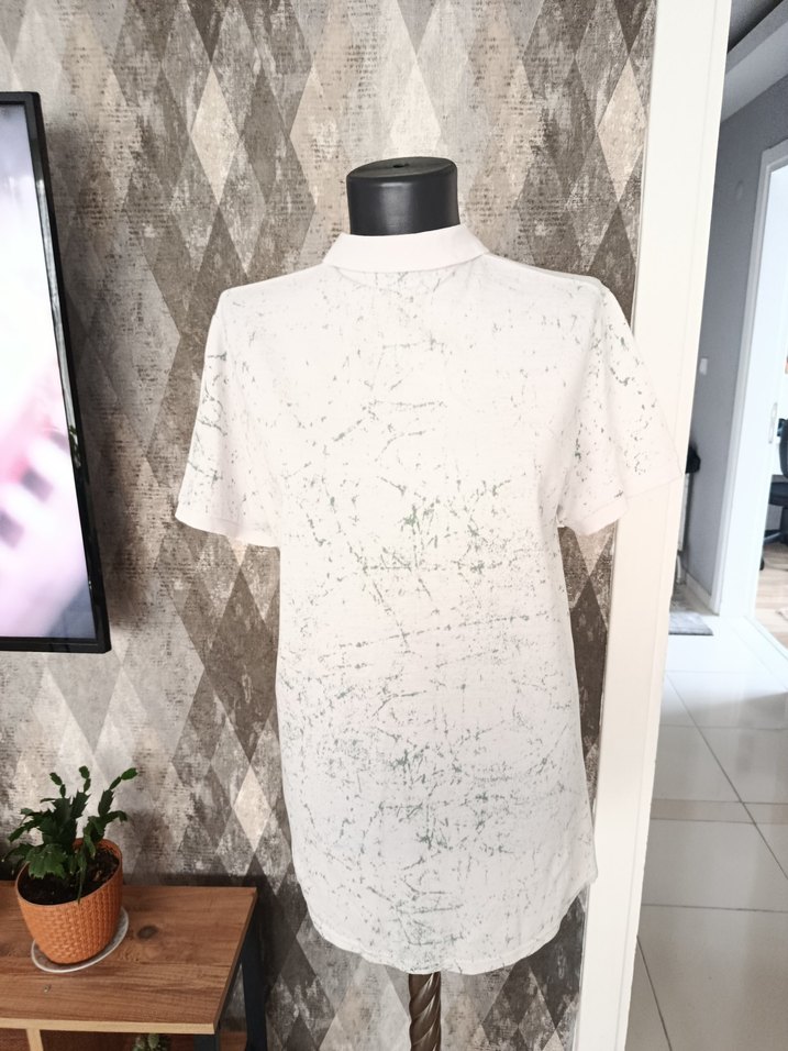 Beyaz haki Desenli Erkek Polo Tişört - Görsel 4