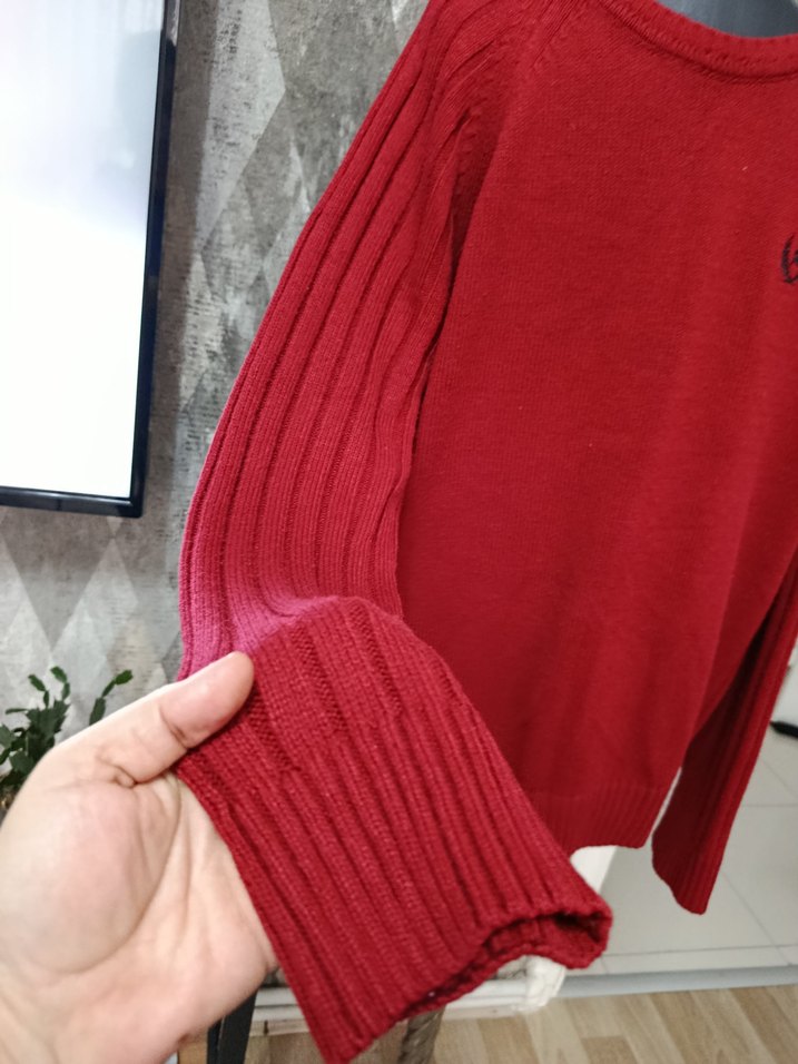 Triko Yuvarlak Yaka Kazak - Görsel 3