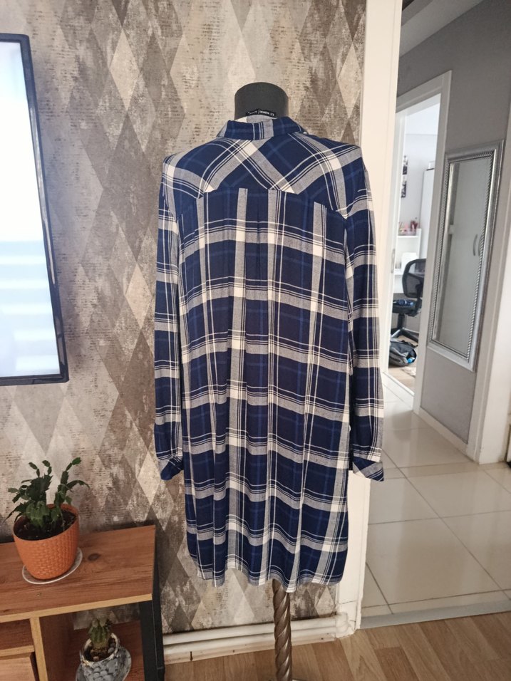 Kadın Uzun Kollu Ekose Gömlek - Görsel 3