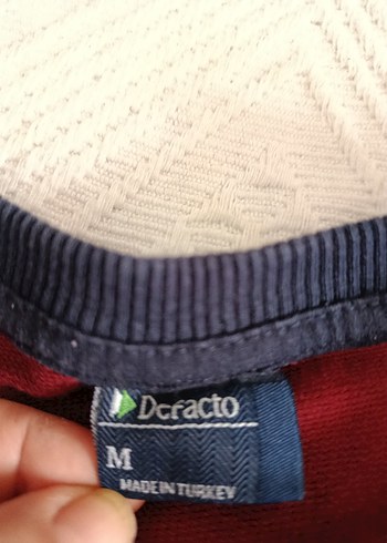 Uzun Kollu bordo Çizgili Triko Kazak - Görsel 6