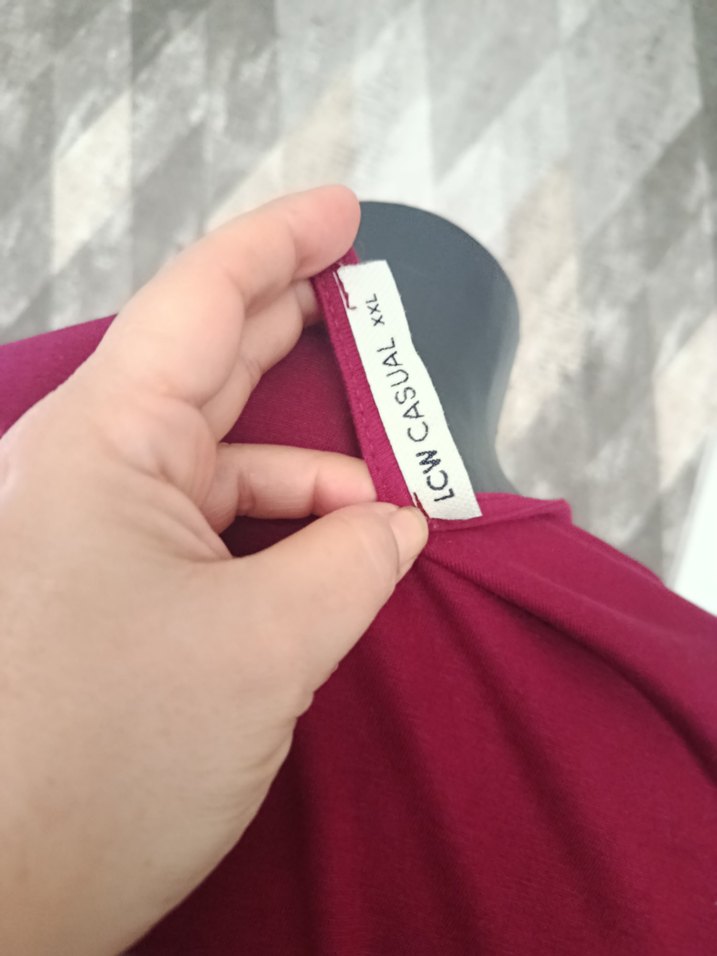 Bordo Dantel Detaylı Kadın Bluz - Görsel 5