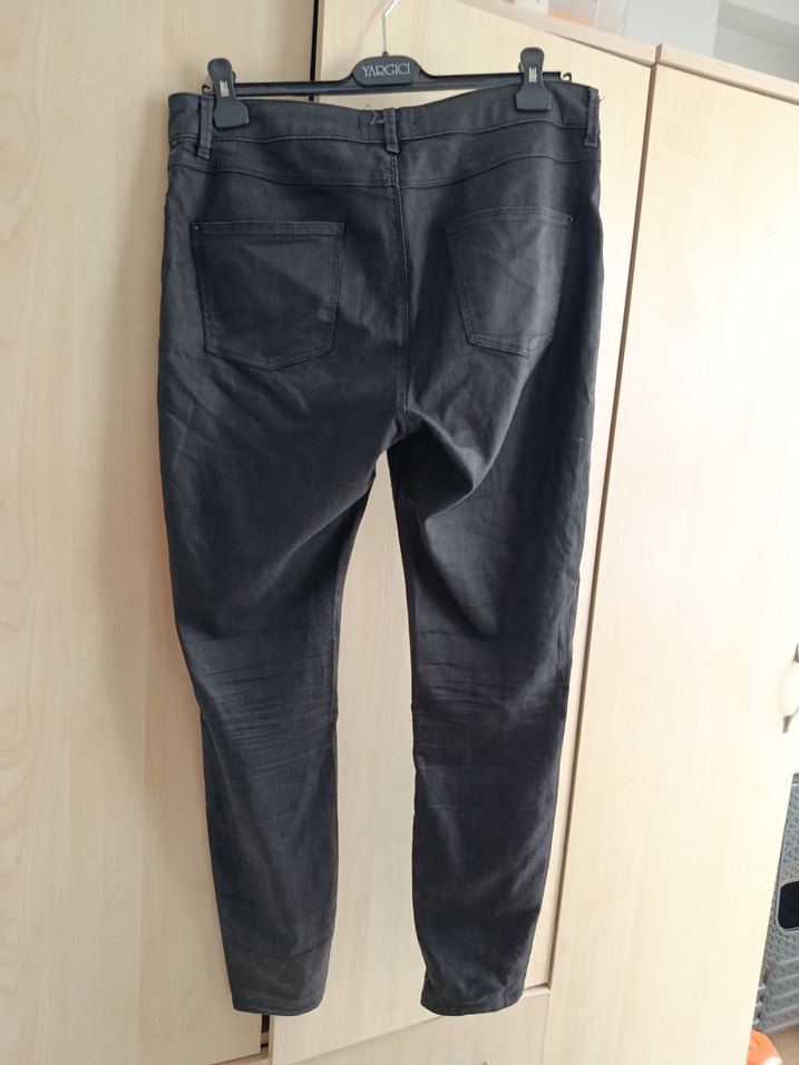 füme Rahat Kesim Kadın Denim Pantolon - Görsel 3