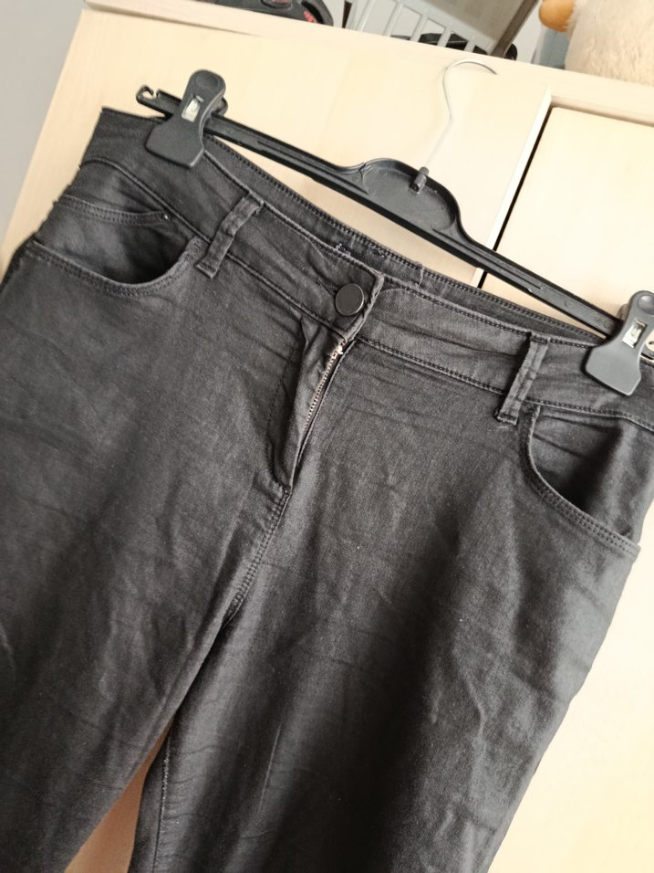 füme Rahat Kesim Kadın Denim Pantolon - Görsel 2