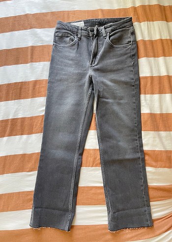 Zara Koyu Gri Denim Jean