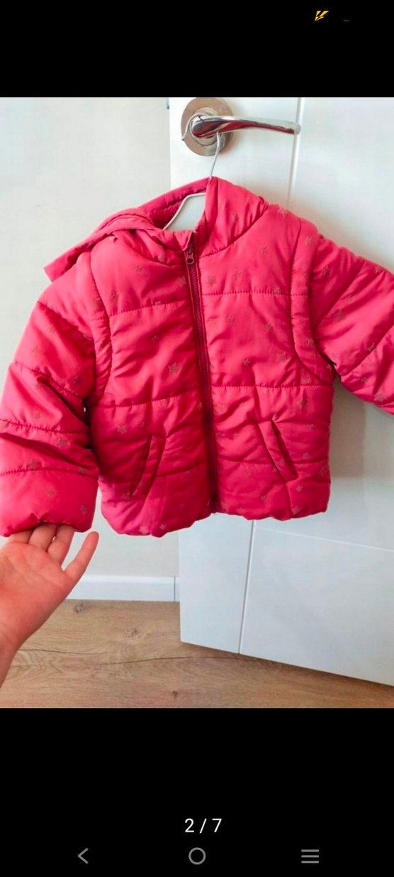 Kız Çocuk Pembe Fermuarlı Mont - Görsel 2