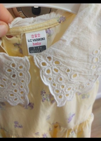 Sarı Nakışlı Kolsuz Kız Elbisesi - Görsel 2