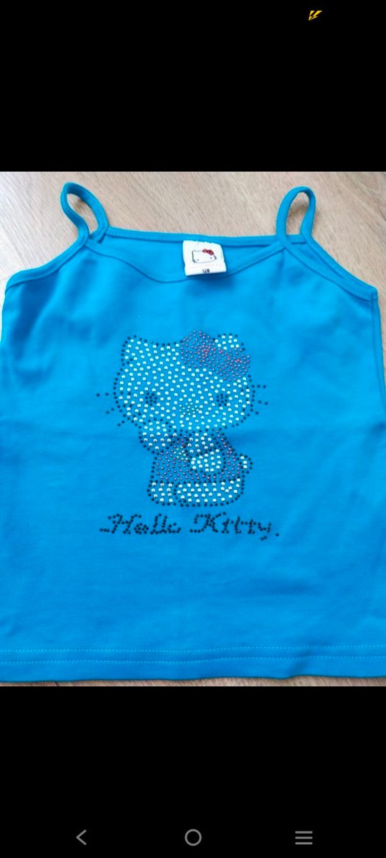 Kız Çocuk Mavi Payetli İnce Askılı Üst - Görsel 2