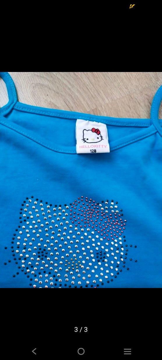 Kız Çocuk Mavi Payetli İnce Askılı Üst - Görsel 3