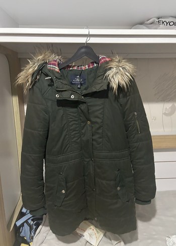 m Beden haki Renk mavi kadın kışlık mont