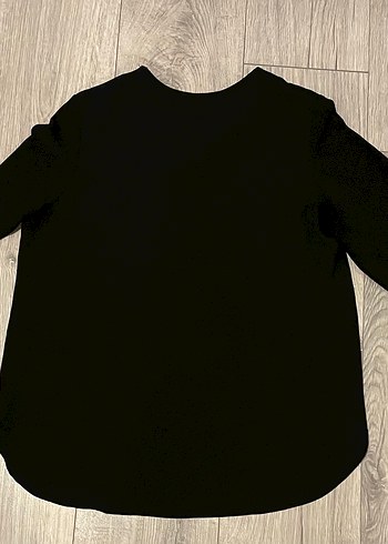 Siyah Uzun Kollu Salaş bluz - Görsel 4