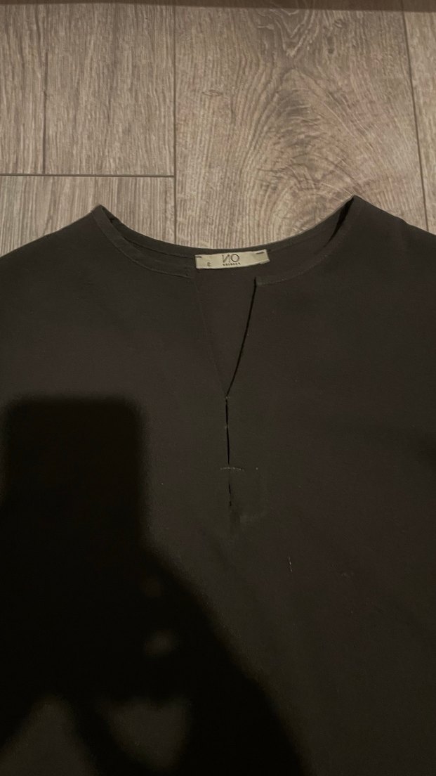 Siyah Uzun Kollu Salaş bluz - Görsel 3