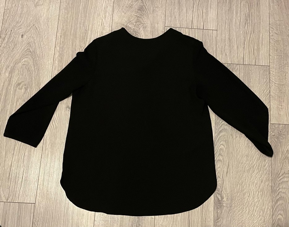 Siyah Uzun Kollu Salaş bluz - Görsel 4