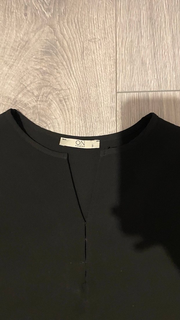 Siyah Uzun Kollu Salaş bluz - Görsel 2