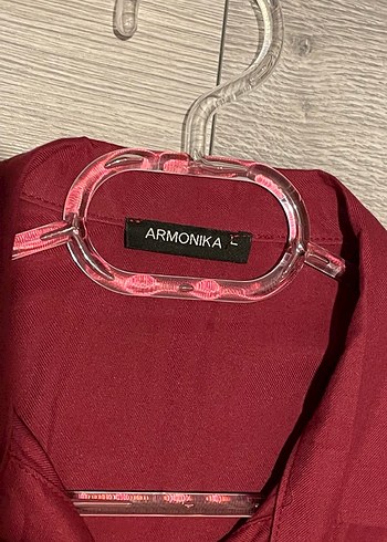 Bordo Düğmeli Uzun Elbise - Görsel 3