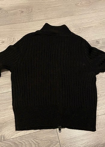 Siyah Fitilli Kadın Kazak - Görsel 4