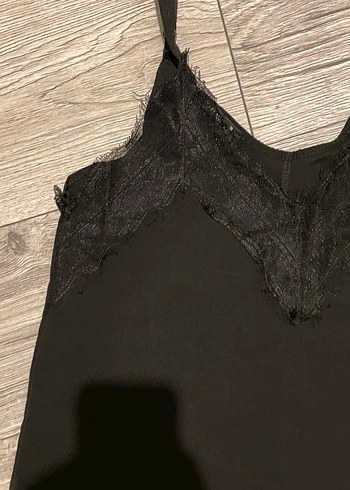 Dantelli Siyah V Yaka - Görsel 2