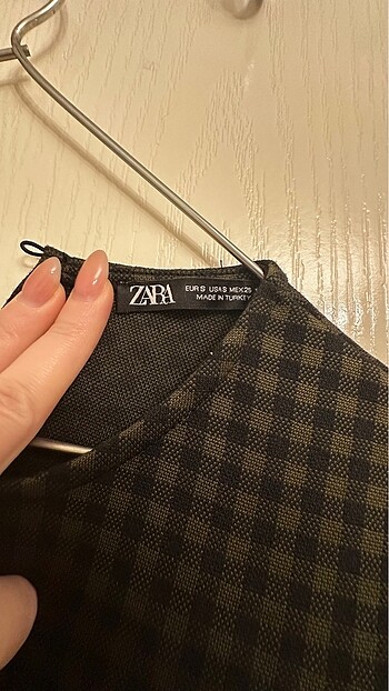 s Beden yeşil Renk Zara pötikare elbise