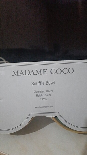  Beden Madame Coco dört adet sufle kabı