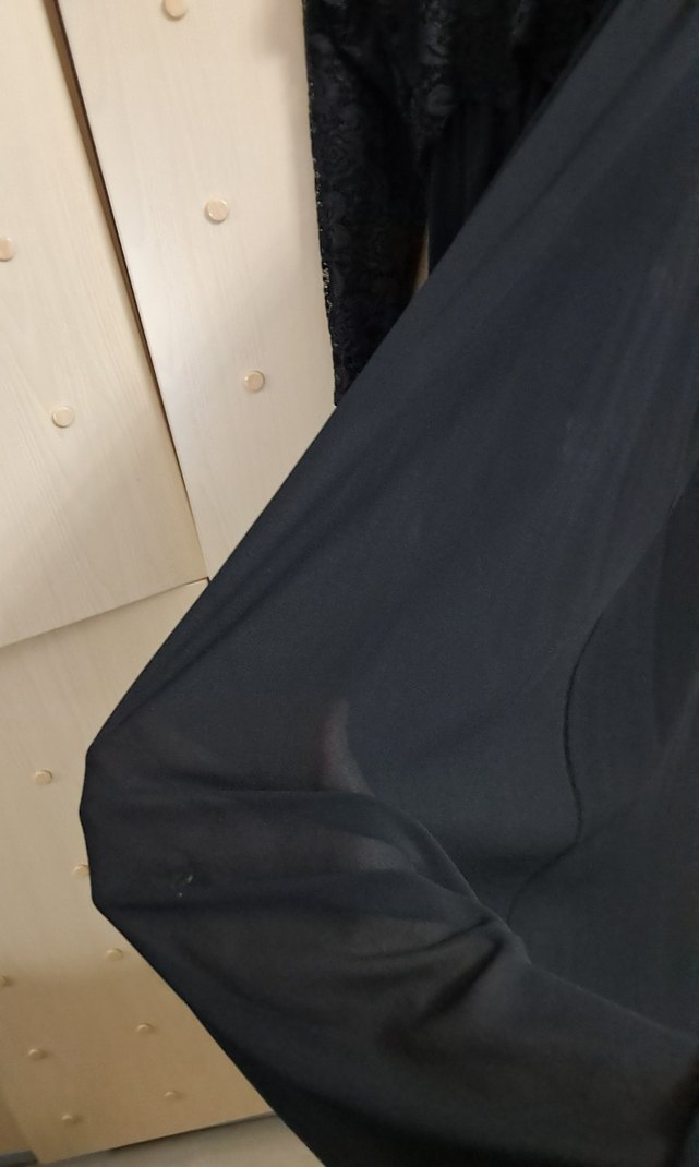 Siyah Dantel Detaylı Uzun Elbise - Görsel 5