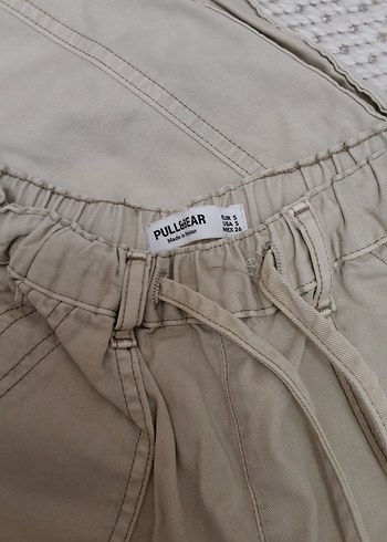 pull and bear kargo pantolon - Görsel 2