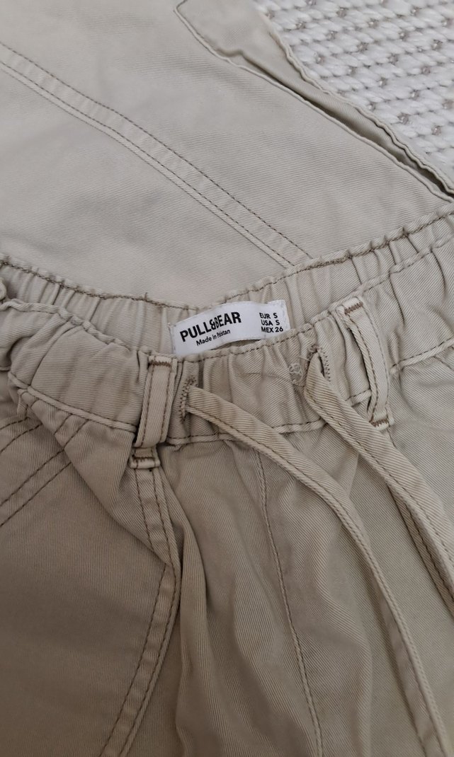 pull and bear kargo pantolon - Görsel 2