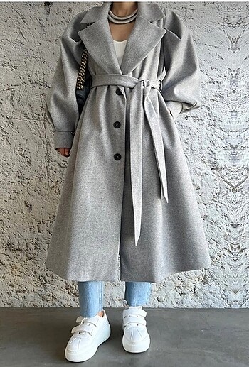 Kaşe kaban gri - Görsel 2