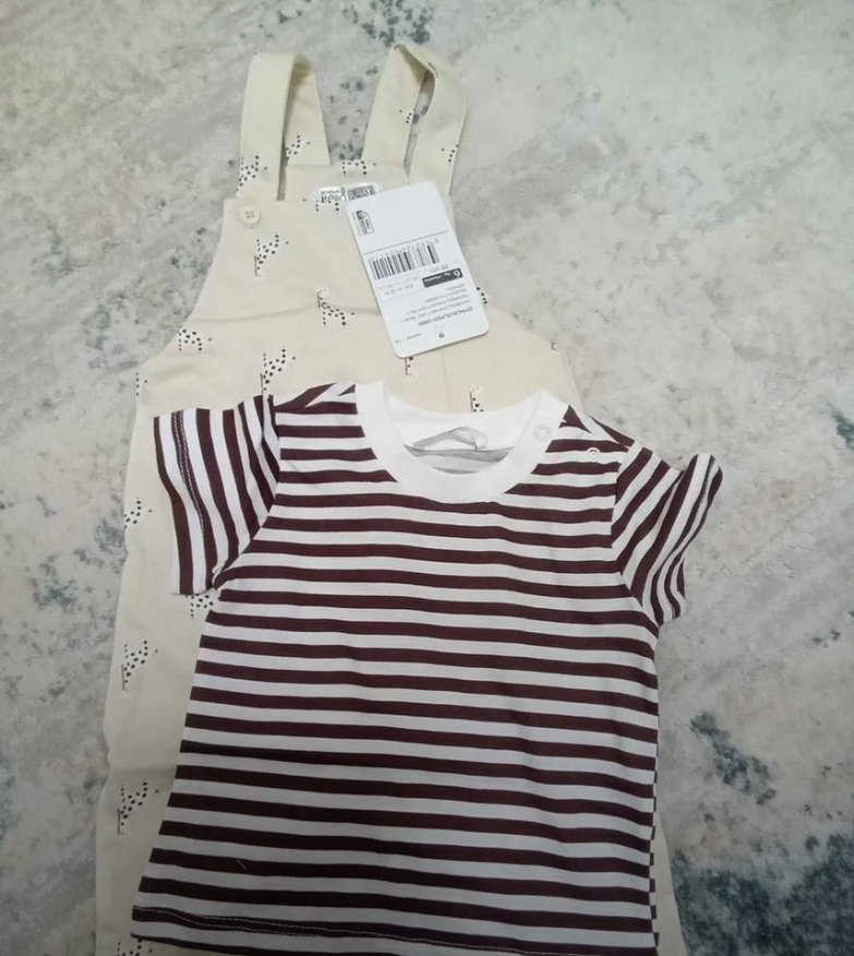 Pamuklu Zebra Desenli Erkek Bebek Tulum - Görsel 3