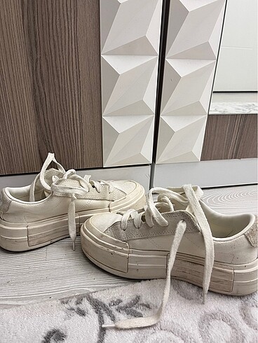 converse chuck serisi krem spor ayakkabı