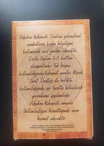  Beden Adinkra Kehaneti Astroloji Kitabı