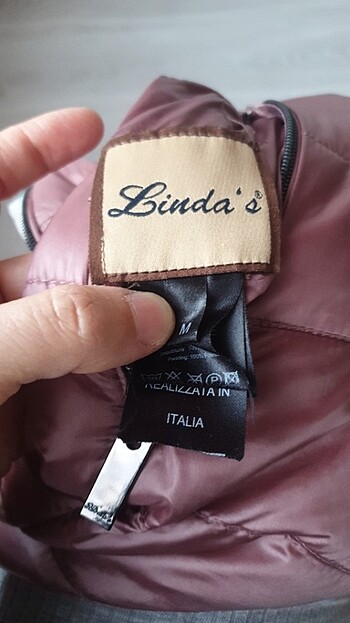m Beden Linda's italıa m beden çift taraflı giyilebilir mont
