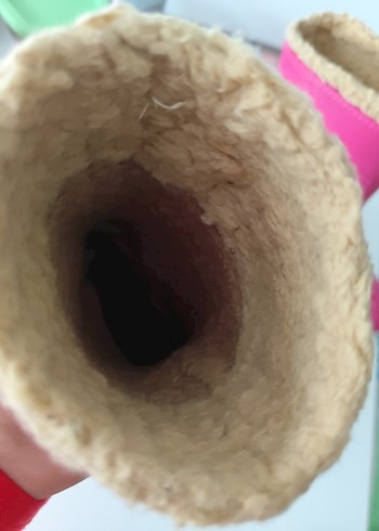28 Beden Kız Çocuk Pembe Kürklü Lastik Çizme