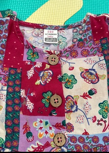 Renkli Desenli Bohem Kız Elbisesi - Görsel 2