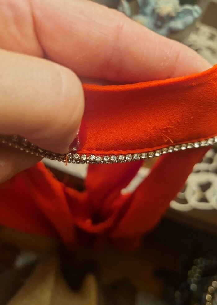 Tom  nar çiçeği boyun taş detaylı sırt dekolteli muhteşem bluz g - Görsel 5