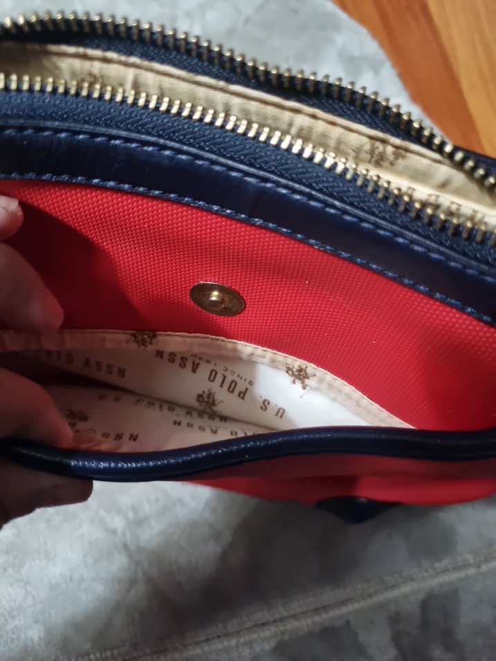 U.S.polo orjinal kırmızı Fermuarlı Kadın Çanta - Görsel 5