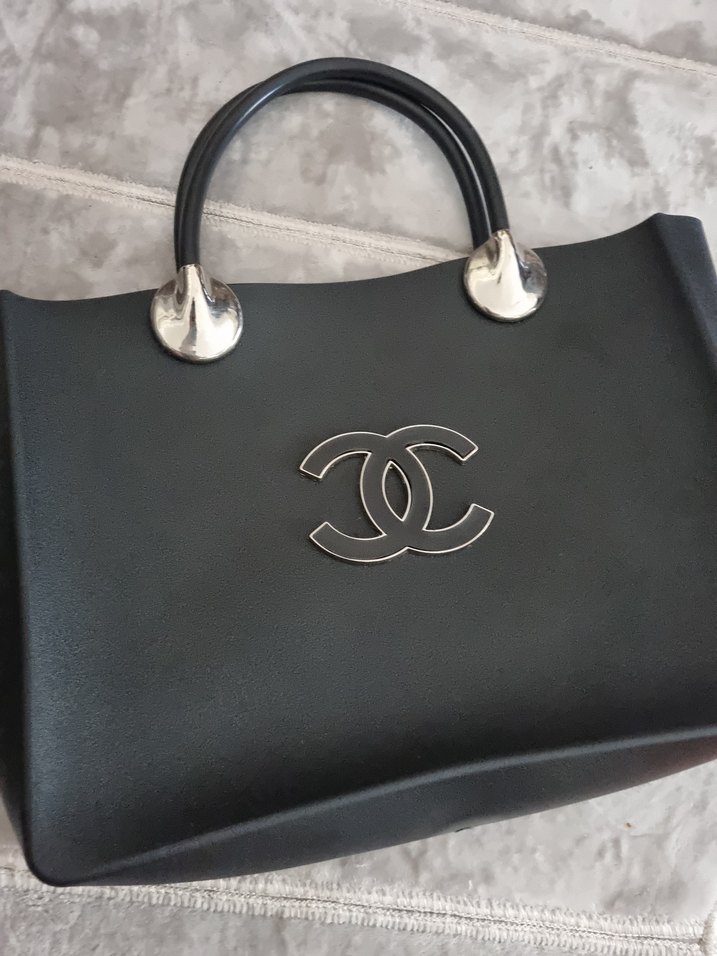 CHANEL MODEL PLAJ CANTA SiyahTokalı Kadın Çantası - Görsel 2