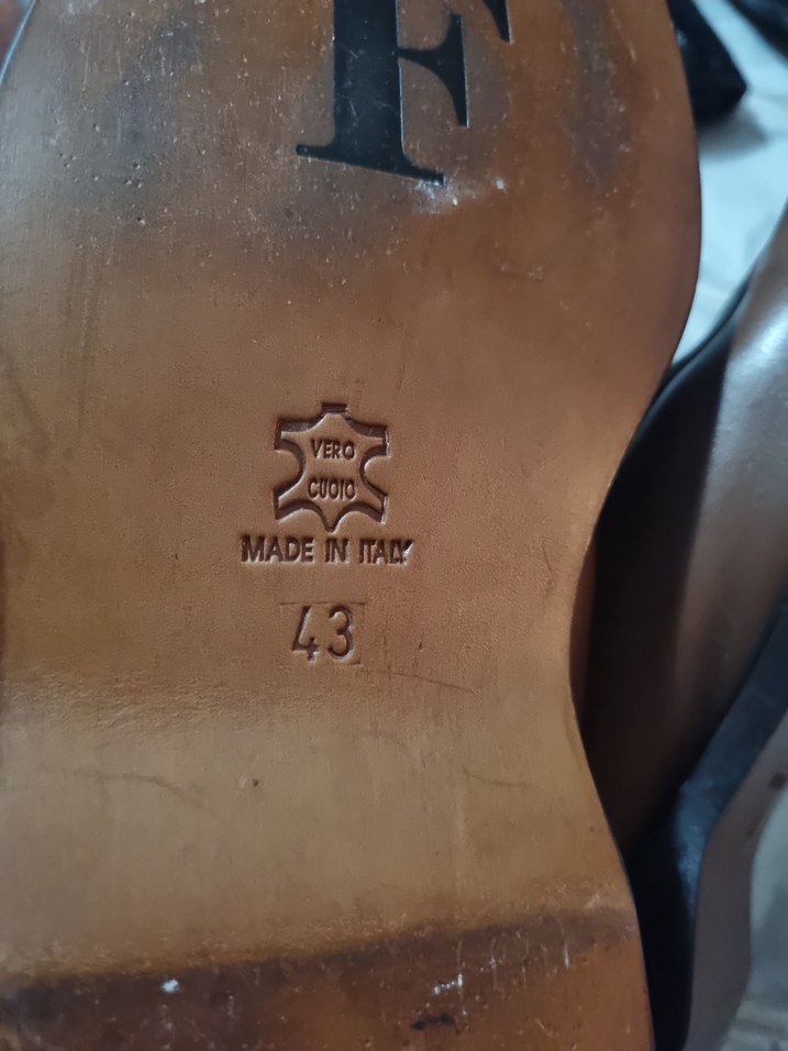 FERRE ORJINAL Parlak Kahverengi Deri Erkek Terlik 43 no - Görsel 4