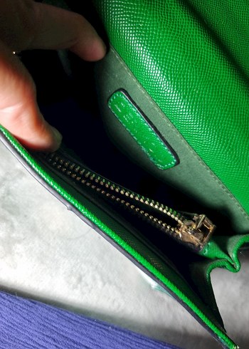 DERIMOD Yeşil Desenli Zincir Detaylı Çanta - Görsel 7