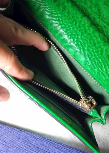 DERIMOD Yeşil Desenli Zincir Detaylı Çanta - Görsel 6