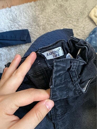 24-36 Ay Beden siyah Renk Kot pantolon