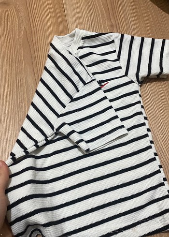 Çizgili Erkek Çocuk Kısa Kollu Tişört - Görsel 2