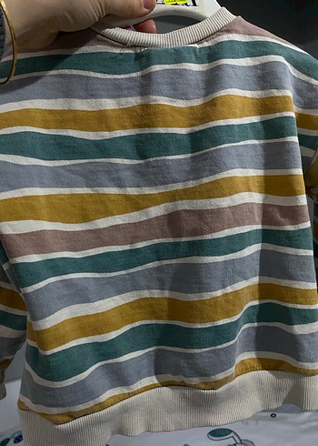 Erkek Çocuk Çizgili Sweatshirt - Görsel 2