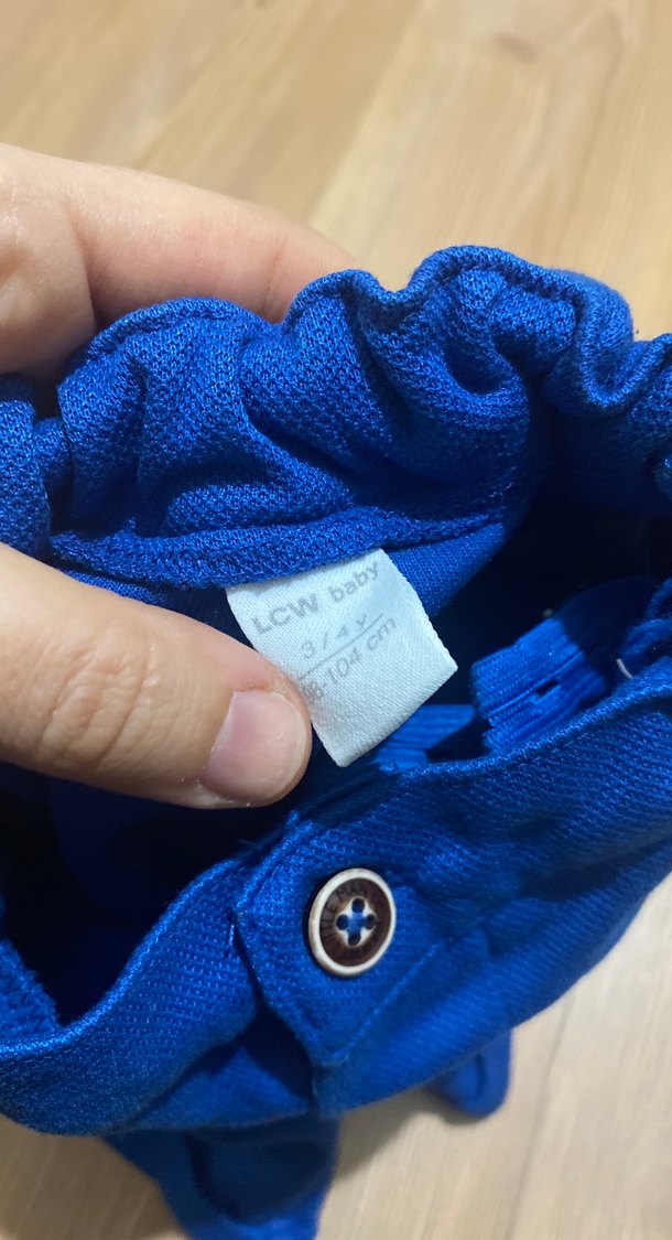 Mavi Erkek Çocuk Düğmeli Rahat Şort - Görsel 2