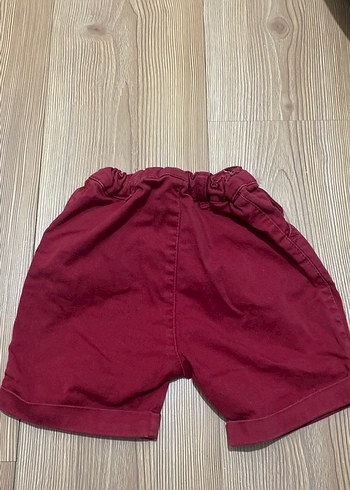 Bordo Düğmeli Erkek Şort - Görsel 2