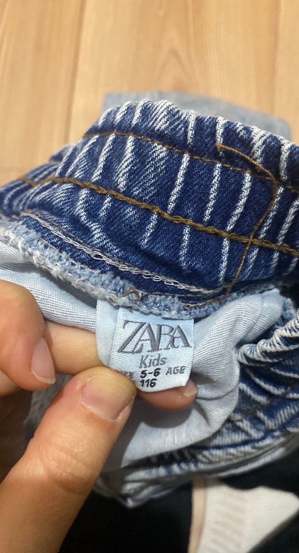 Kız erkek Çocuk Gri Bol Kesim Kot Pantolon - Görsel 3