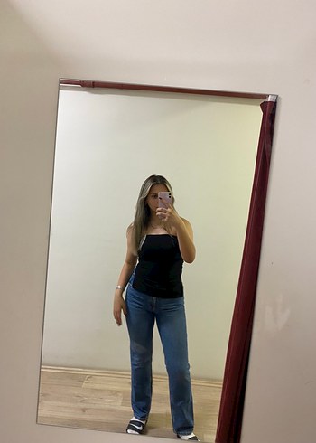 Stradivarius D98 koyu mavi jeans