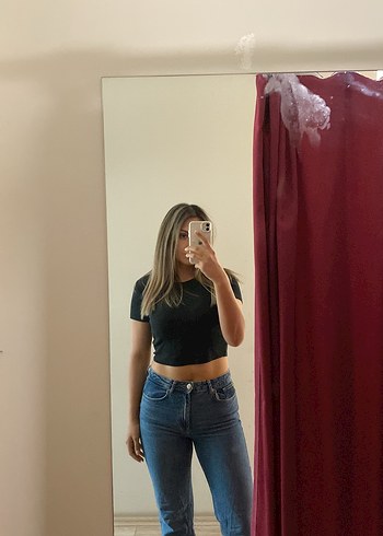 Stradivarius Stradivarius D98 koyu mavi jeans