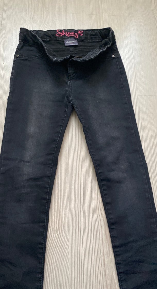 Kız çocuk siyah kot pantolon Skinny Denim - Görsel 3