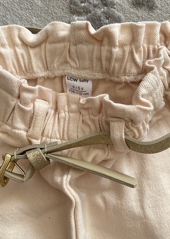 Bej Renkli Kemerli Bebek Kız Takımı - Görsel 4