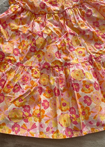 Çiçek Desenli Bohem Kız Elbisesi - Görsel 3