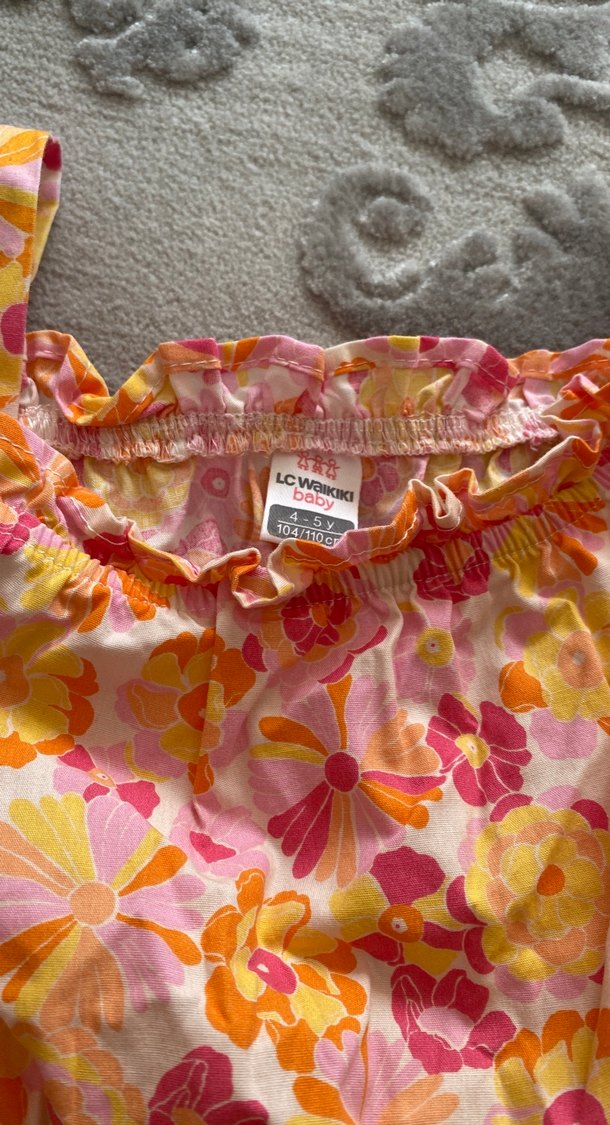 Çiçek Desenli Bohem Kız Elbisesi - Görsel 2